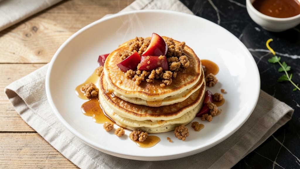 Apple Streusel Pancake Recipe: Buttery Crunch Topped With Warm Cinnamon-Spiced Apples