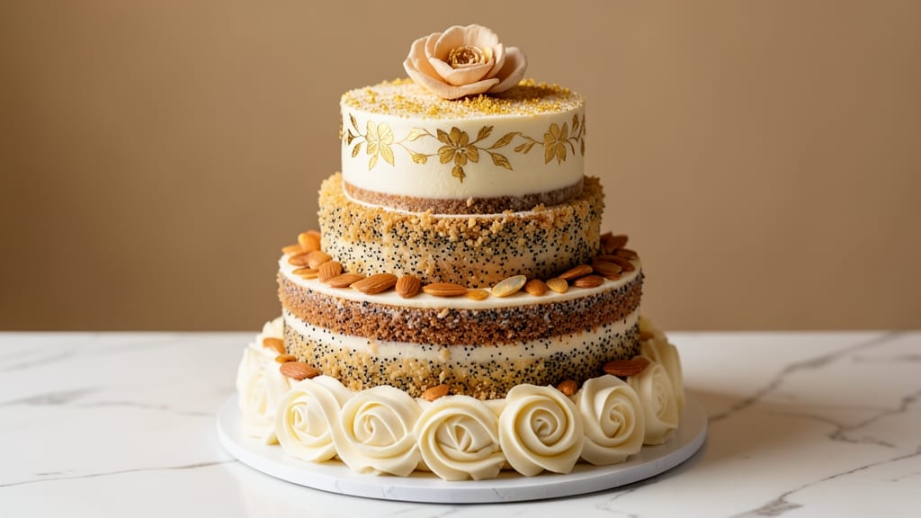Almond Poppy Seed Wedding Cake Recipe: Elegant Layers With Nutty-Sweet Balance
