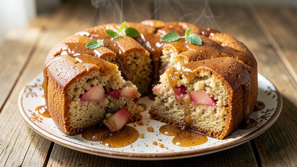 Apple Cake Recipe With Brown Sugar Glaze: Caramelized Top and Spiced Apple Filling