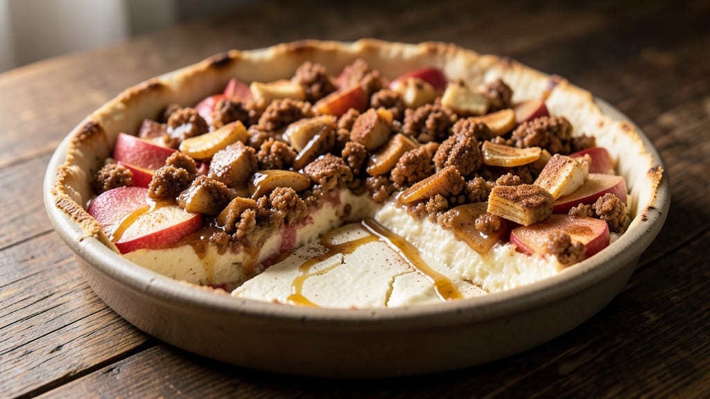 Apple Crumble Cheesecake Recipe UK: Buttery Streusel Crown Over Spiced Apple Filling