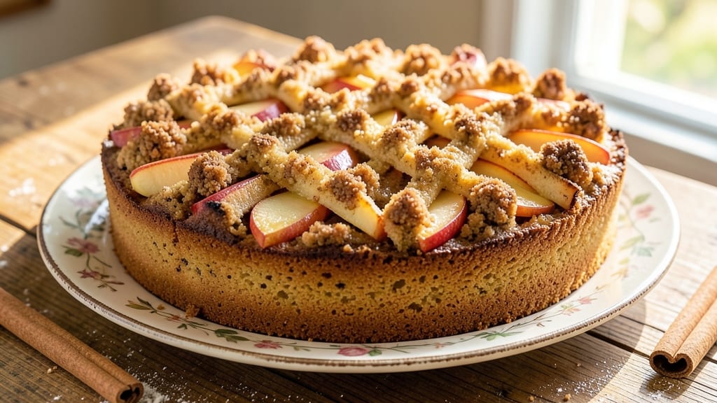 Aunt Jemima's Apple Coffee Cake Recipe: Spiced Streusel Crown Over Moist Apple Layers