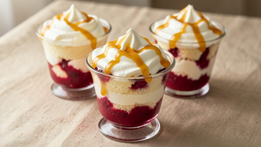 Angel Food Cake Cups Recipe: Light-as-Air Bites With Berry Swirl Filling