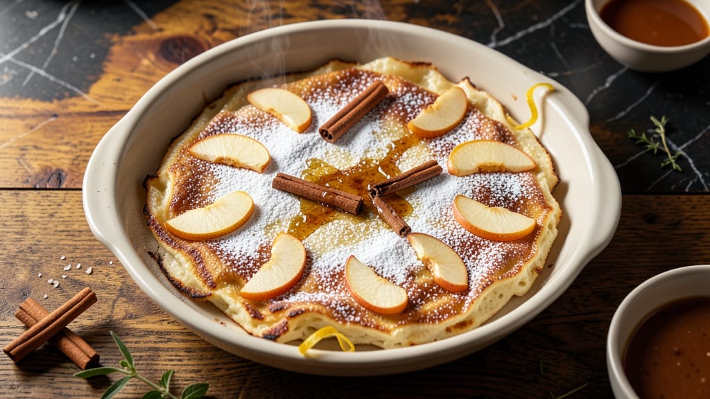 Apple Oven Pancake Recipe: Caramelized Apple Swirl With Buttery Crust