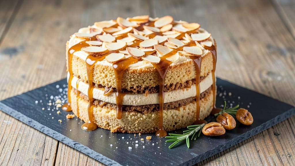 Almond Praline Cake Recipe: Nutty Caramel Swirls With Buttery Layers