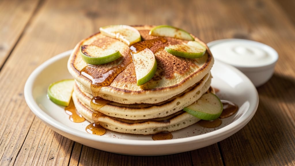 Apple Pancake Recipe With Pancake Mix: Spiced Apple Streusel Crown Over Fluffy Vanilla Layers