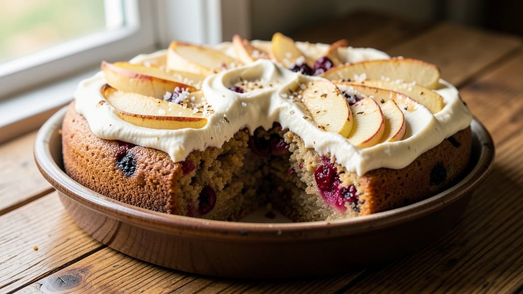 Apple Cranberry Coffee Cake Recipe: Spiced Streusel Crown Over Tart Filling