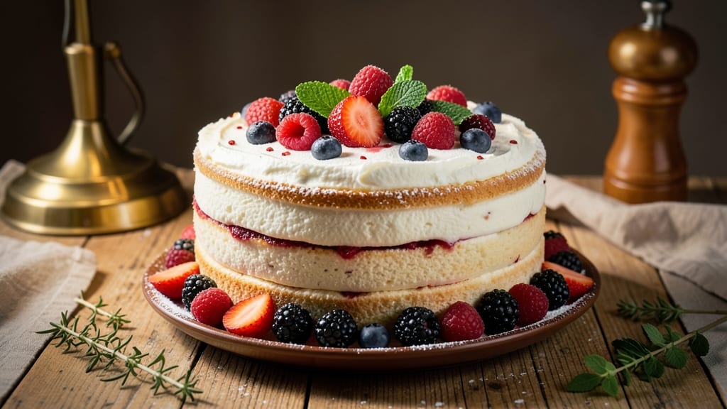 Angel Food Cake With Berries Recipe: Light-as-Air Cloud Topped With Juicy Fruit