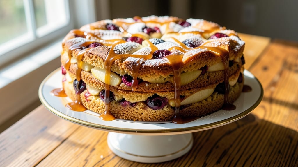 Apple and Plum Cake Recipe: Spiced Fruit Layers With Buttery Streusel Crown