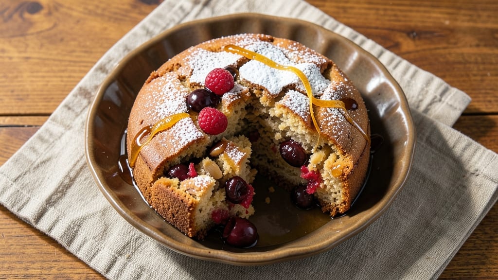 Amaretto Fruit Cake Recipe: Boozy Spiced Layers With Moist Vanilla Center