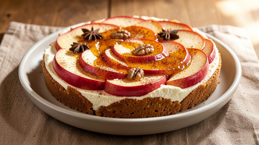 Apple Spice Cheesecake Recipe: Warm Apple Filling Between Buttery Crust Layers