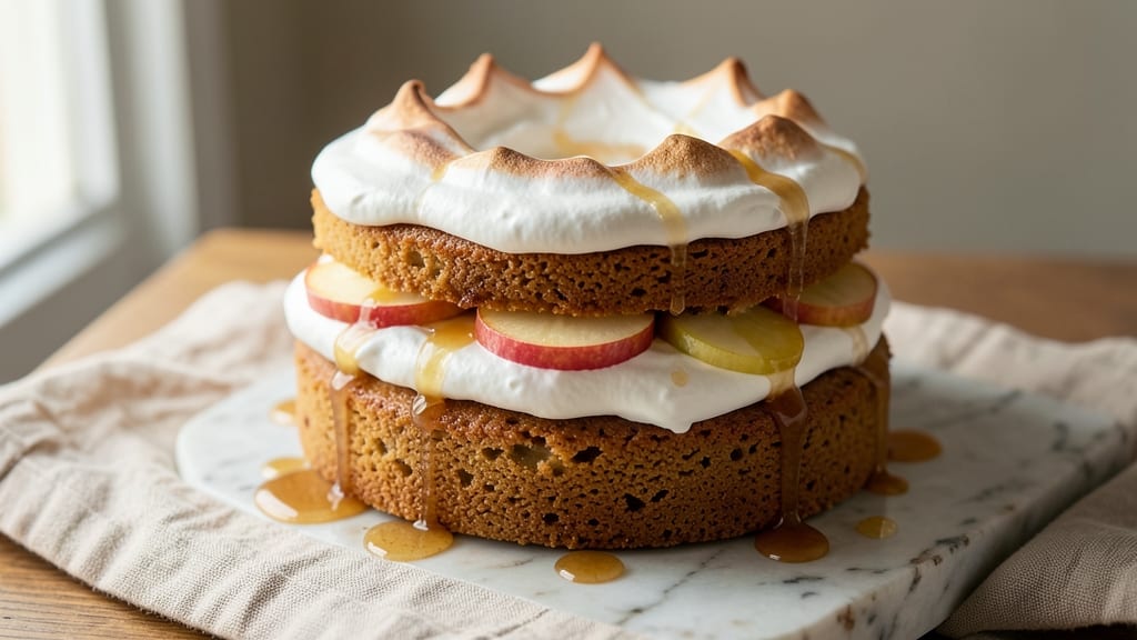 Apple Meringue Cake Recipe: Cloud-Light Top With Caramelized Apple Layers