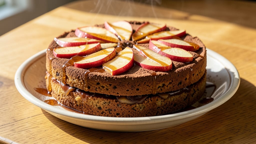 Apples and Cocoa Sugarless Cake Recipe: Fudgy Texture Without Added Sugar