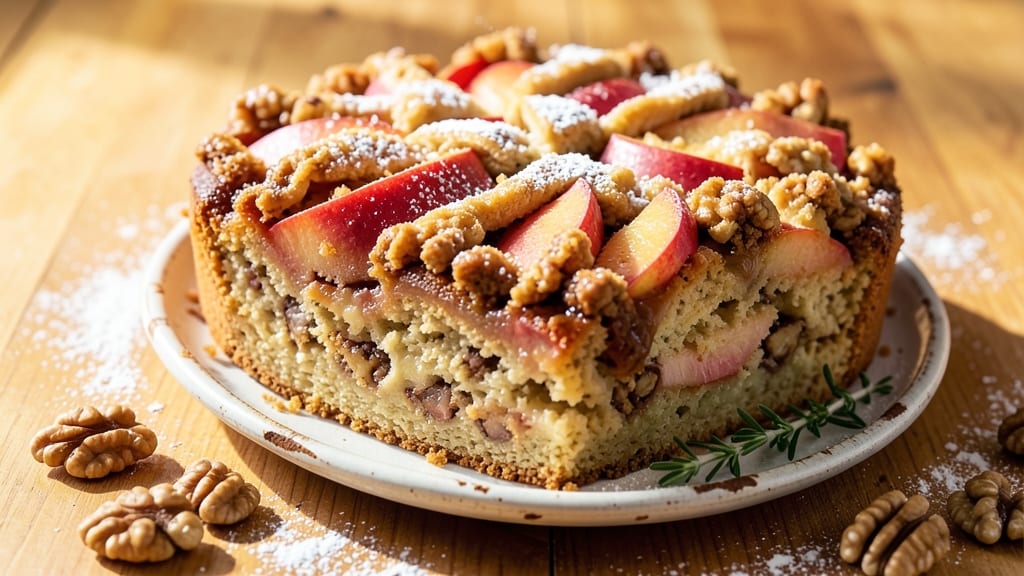 Apple Walnut Coffee Cake Recipe: Streusel-Topped Crunch With Warm Apple Filling