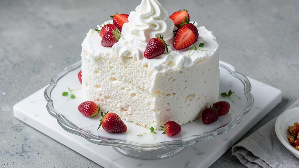 Angel Food Cake Recipe With Fruit And Cool Whip: Fluffy Cloud Cake Stacked With Summer Berries