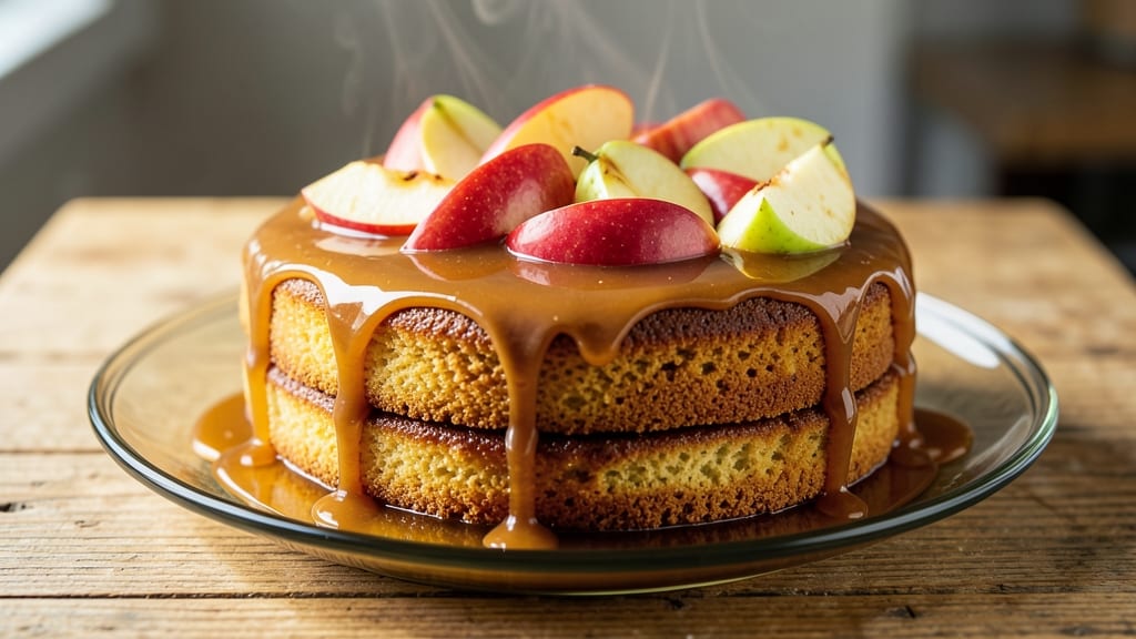 Apple Caramel Cake Recipe UK: Buttery Streusel Crown Over Silky Vanilla Layers