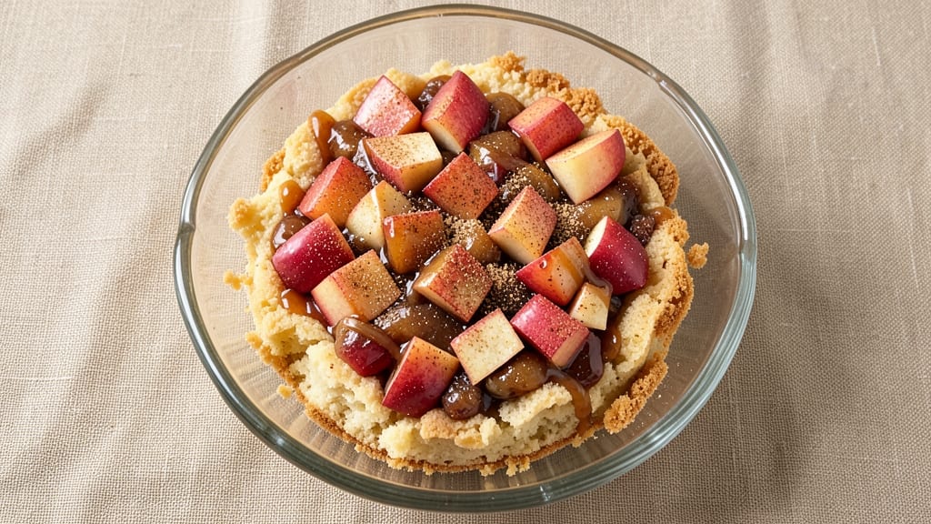 Apple Pie Filling Cake Recipe From Scratch: Mini Dessert with Spiced Apple Core and Vanilla Streusel