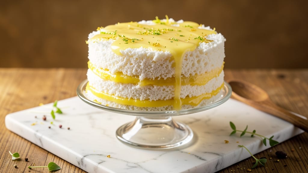 Angel Food Cake and Lemon Filling Recipe: Light-as-Air Layers with Zesty Brightness