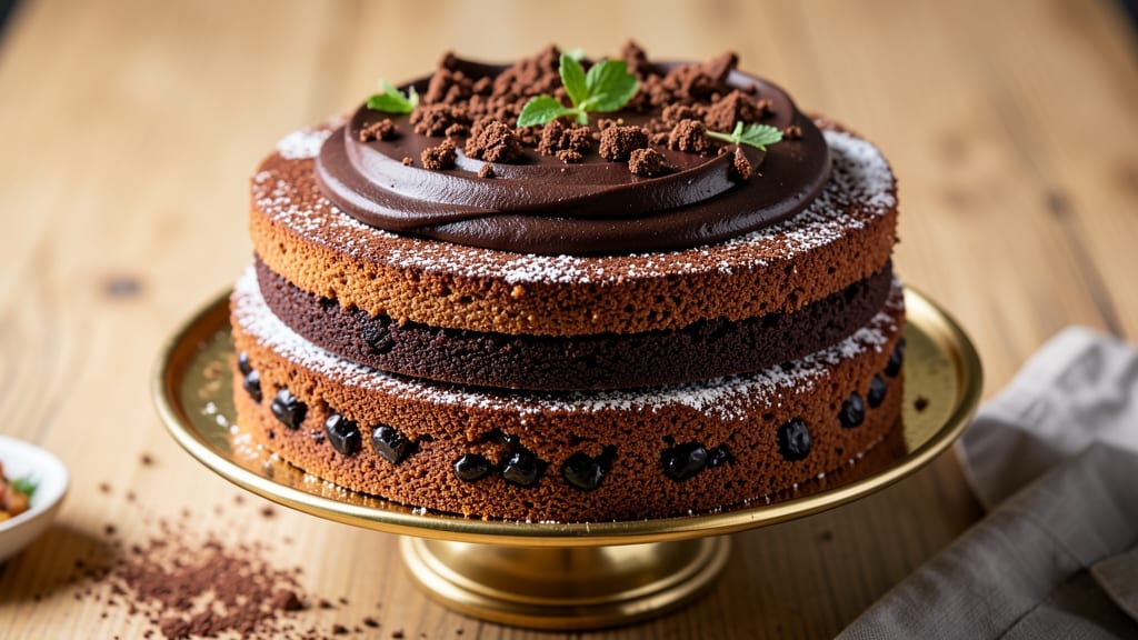 Austrian Chocolate Cake Recipe: Rich Dark Fudge Layers and Whipped Cream Frosting