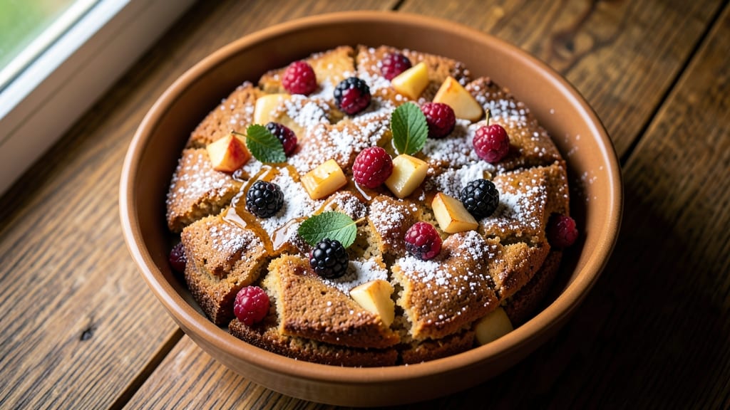Apple Blackberry Cake Recipe: Spiced Streusel Crown Over Tart Fruit Layers