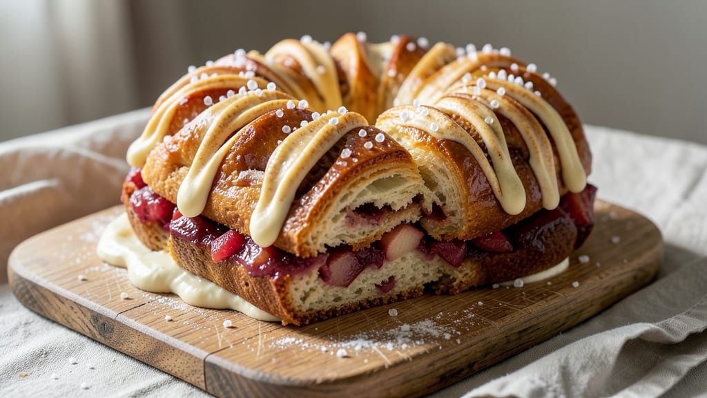 Apple Filled King Cake Recipe: Purple Swirl and Spiced Apple Delight