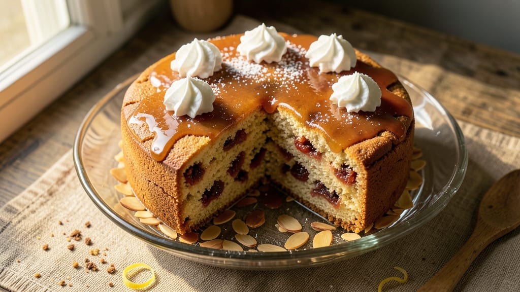 Apricot Brandy Cake Recipe: Boozy Fruit Swirl With Buttery Crust
