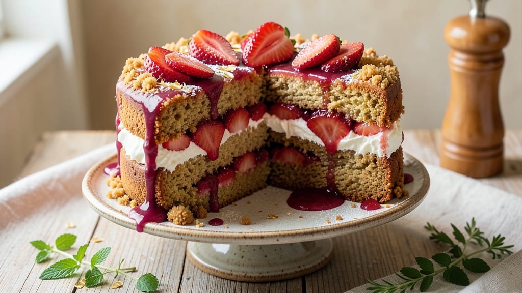 Ambrosia Fresh Strawberry Cake Recipe: Layers of Creamy Vanilla and Bursting Berries