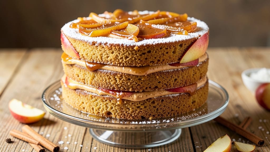 Apple Cider Layer Cake Recipe: Spiced Caramel Swirl With Buttery Crust