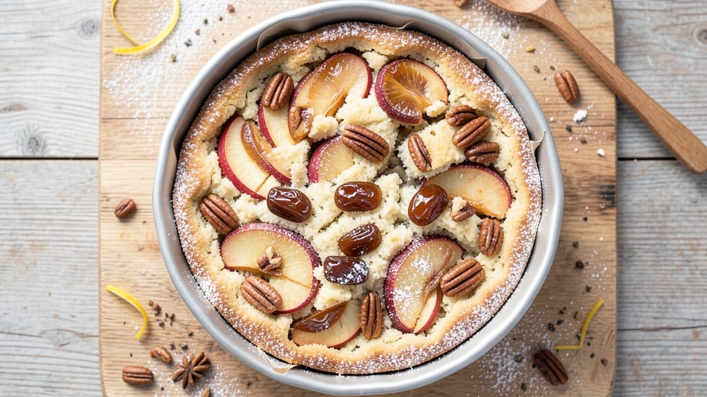 Apple Date and Pecan Cake Recipe: Warm Spiced Layers With Buttery Streusel Crown