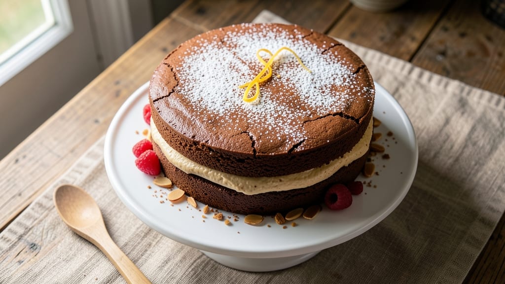 Amaretto Cream Cake Recipe: Boozy Vanilla Streusel Layers With Nutty Crunch