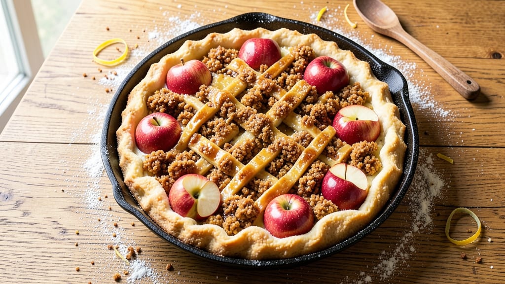 Apple Buttermilk Coffee Cake Recipe: Spiced Apple Streusel with Vanilla Frosting