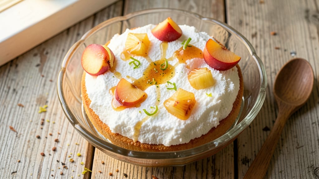 Angel Food Cake Mix and Canned Fruit Recipe: Light Cloud With Festive Fruit Swirls