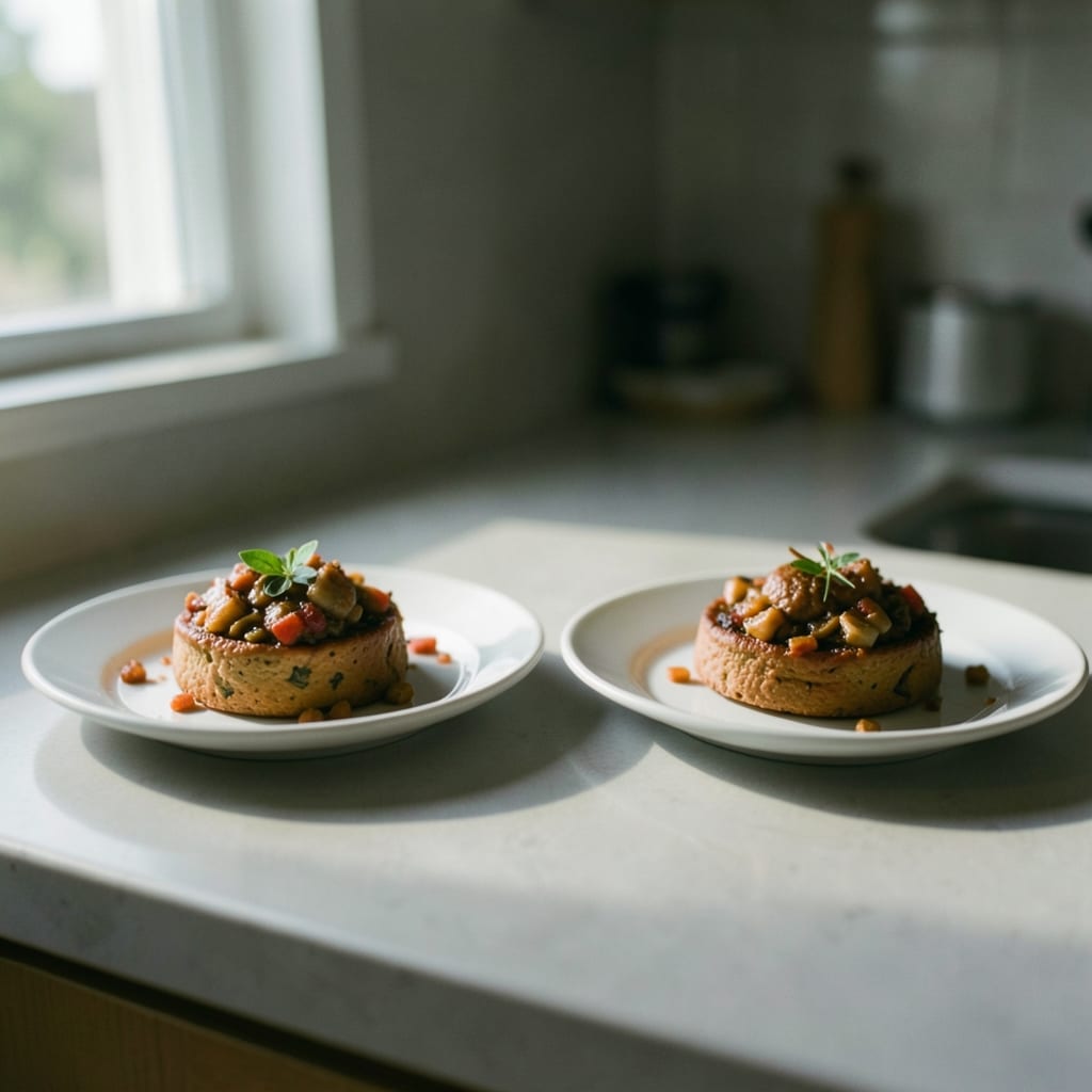 Two versions of the same dish, side by side