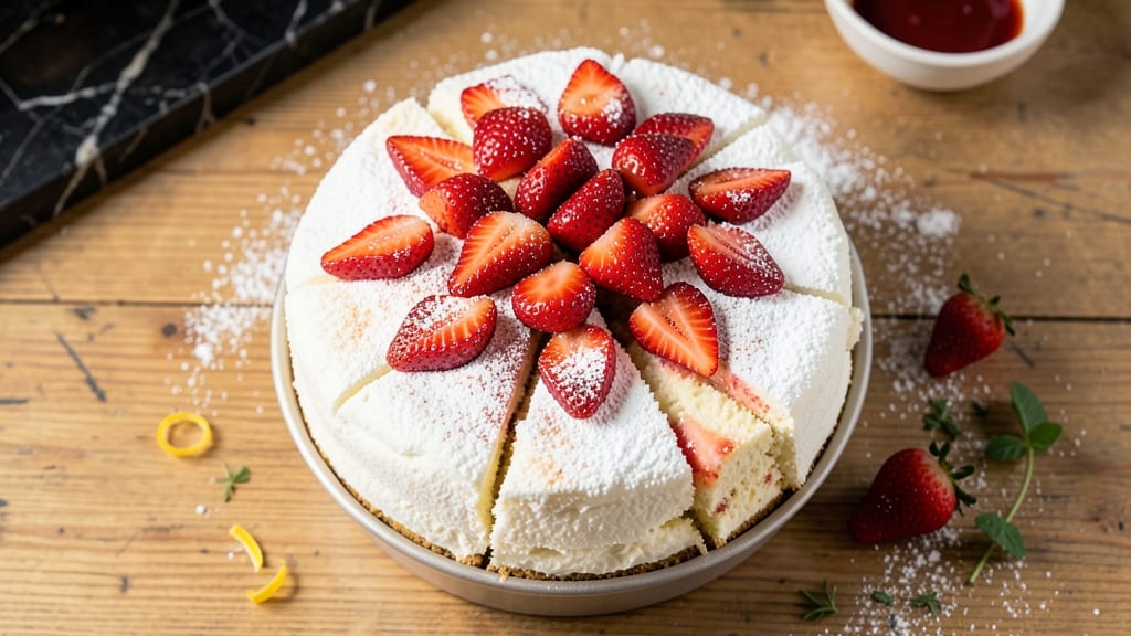 Angel Food Cake With Strawberry Topping Recipe: Light-as-Air Cake Paired With Bursting Berries