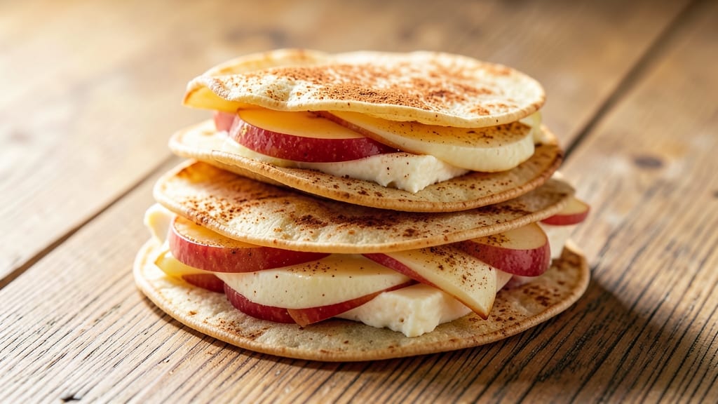 Apple Cheesecake Tacos Recipe: Crispy Tortilla Crowns Over Gooey Apple Rivers