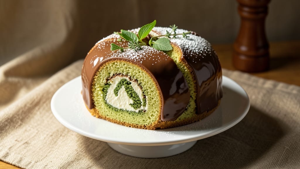 Asian Swiss Roll Cake Recipe: Matcha and Mango Layers With Silky Fill