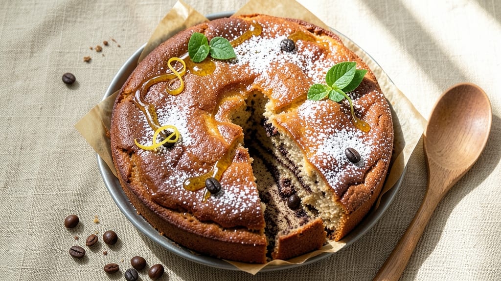 Asian Coffee Cake Recipe: Fragrant Pandan and Black Sesame Swirls