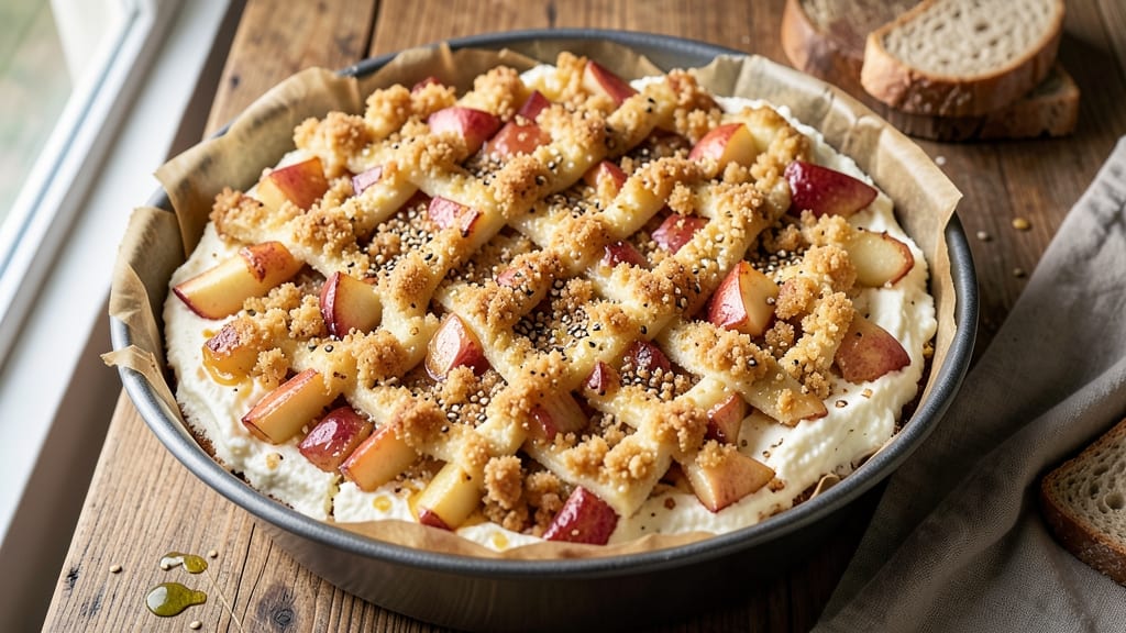 Alton Brown's Apple Cake Recipe: Spiced Streusel Crown Over Moist Vanilla Layers