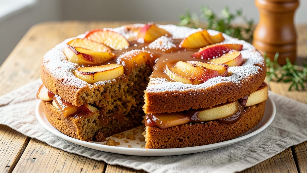 Apple Cake Recipe With Spice Cake Mix: Warm Apple Streusel Crown Over Moist Vanilla Layers