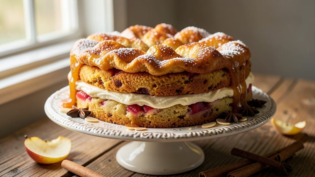 Apple Fritter Cake Recipe The Kitchen: Warm Cinnamon Streusel Hugging Juicy Apple Layers