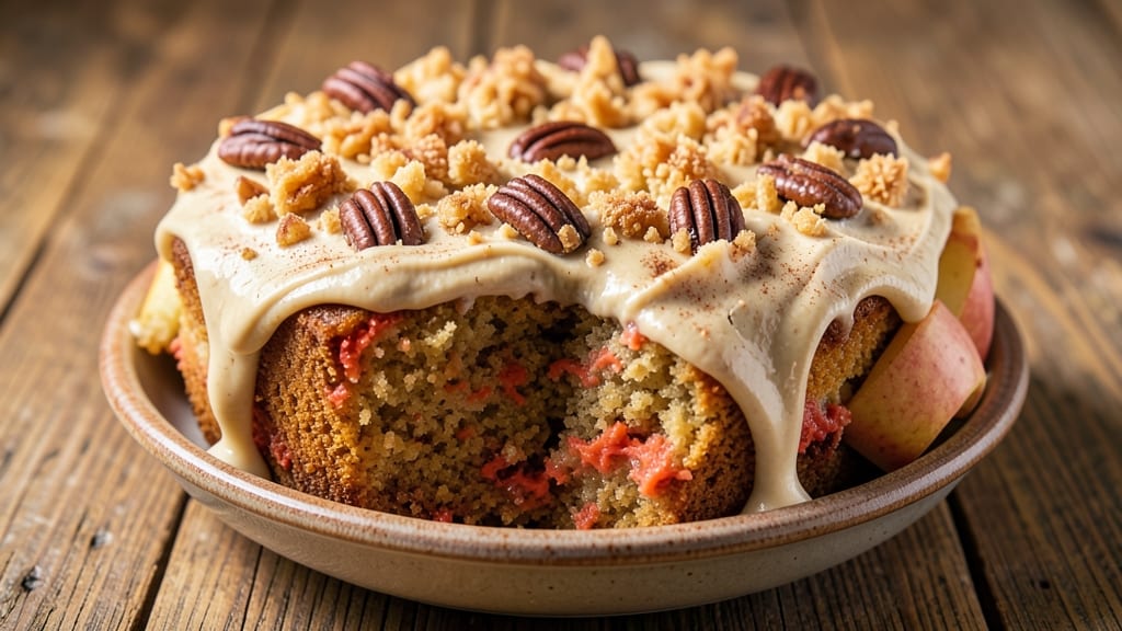 Apple Pecan Carrot Cake Recipe: Crunchy Top With Hidden Spice Swirl