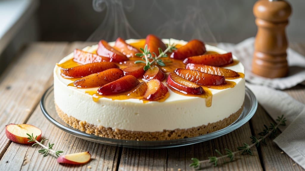 Apple Cheesecake Recipe UK: Spiced Apple Streusel Crown Over Creamy Vanilla Layers