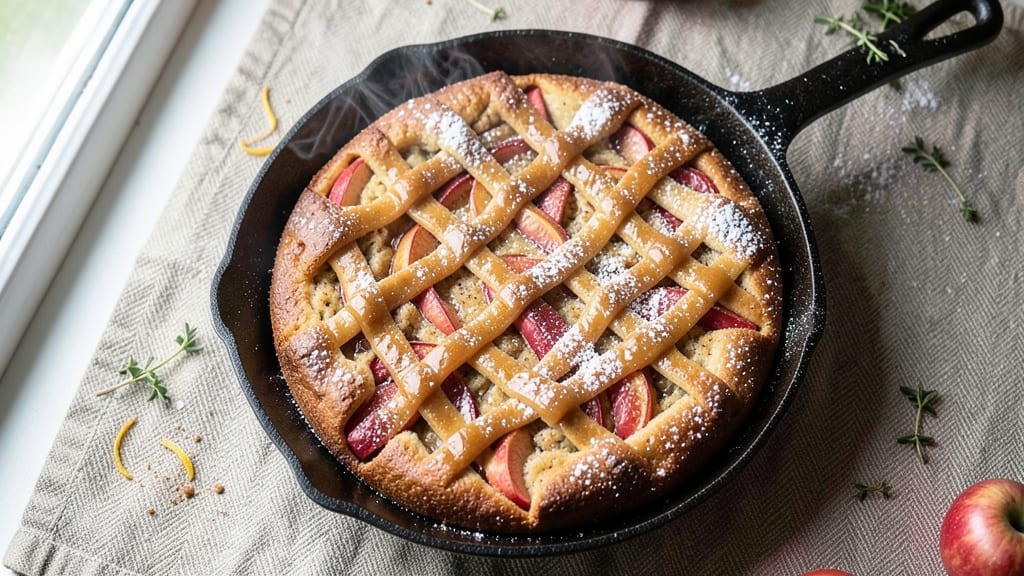 Apple Skillet Cake No Oven Recipe: Warm Spiced Streusel Crown Over Moist Layers
